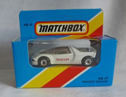 Picture of Matchbox Blue Box MB49 Peugeot Quasar White with CP Wheels [A]