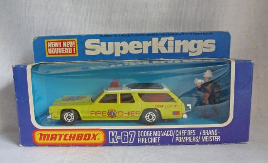 Picture of Matchbox Superkings K-67 Fire Chief Car Lemon Yellow