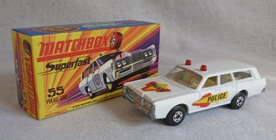 Picture of Matchbox Superfast MB55e Mercury Police Car with Police Bonnet & Door Labels H2 Box