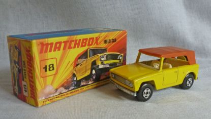 Picture of Matchbox Superfast MB18e Field Car Yellow with 4 Spoke Wheels i Box
