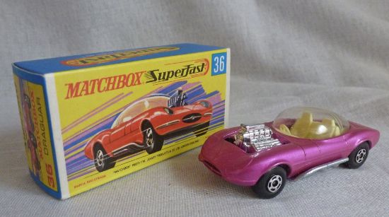 Picture of Matchbox Superfast MB36d Draguar Pink with Clear Dome
