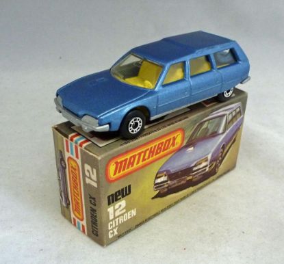 Picture of Matchbox Superfast MB12f Citroen CX Blue with YELLOW Interior