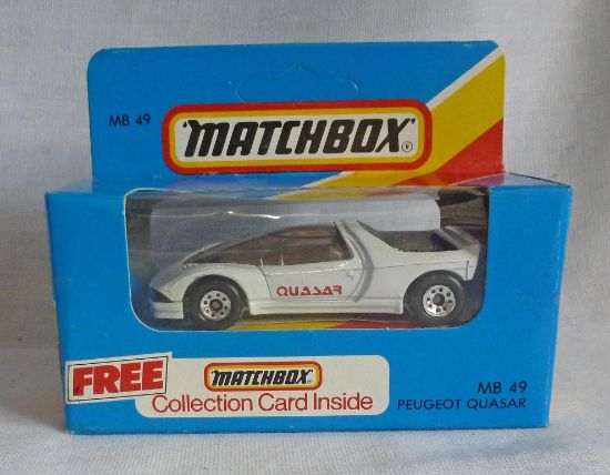 Picture of Matchbox Blue Box MB49 Peugeot Quasar White with CP Wheels [B]