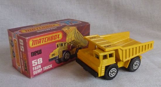 Picture of Matchbox Superfast MB58e Faun Dump Truck with CAT Tampos