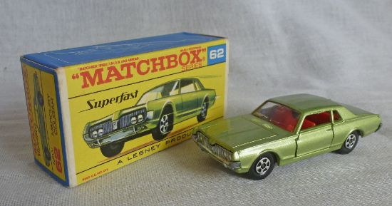 Picture of Matchbox Superfast MB62c Mercury Cougar Green F2 Box