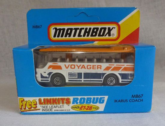 Picture of Matchbox Blue Box MB67 Ikarus Coach "Voyager" with Clear Windows [B]