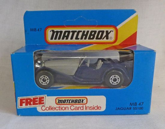 Picture of Matchbox Blue Box MB47 Jaguar SS100 Blue/Grey [B]