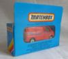 Picture of Matchbox Blue Box MB60 Ford Transit Red with DOT DASH Wheels.