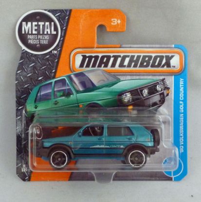 Picture of Matchbox MB4 '90 Volkswagen Golf Country Turquoise Short Card