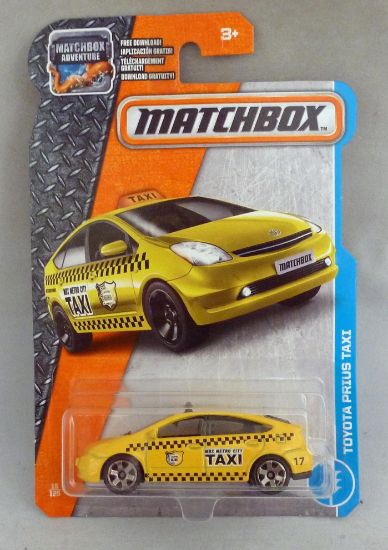 Picture of Matchbox MB15 Toyota Prius Taxi Yellow Long Card
