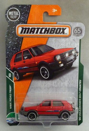 Picture of Matchbox MB99 '90 Volkswagen Golf Country Red Long Card