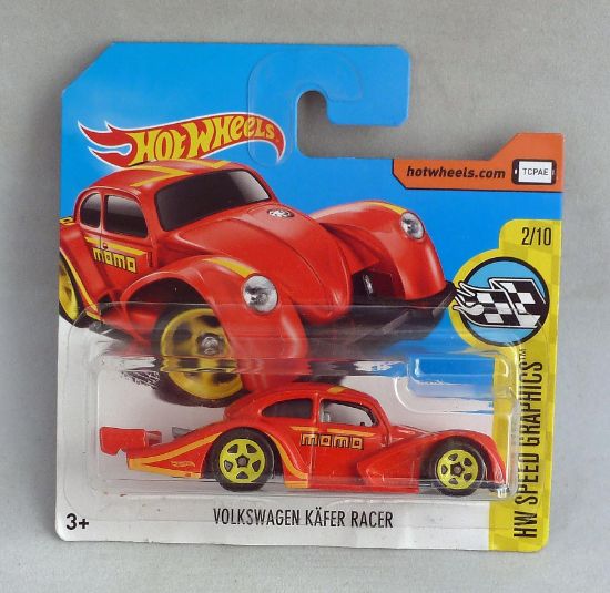 Picture of HotWheels Volkswagen Beetle Kafer Racer Red "HW Speed Graphics" 2/10 Short Card
