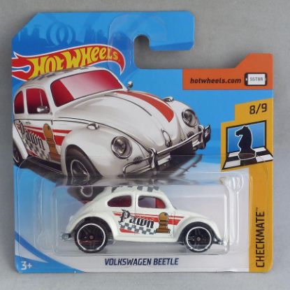Picture of HotWheels Volkswagen Beetle White "Checkmate" 8/9