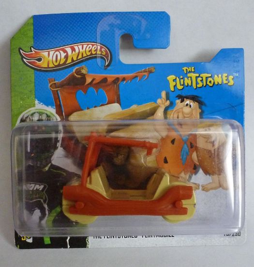 Picture of HotWheels "The Flinstones" Flintmobile Orange/Yellow Short Card