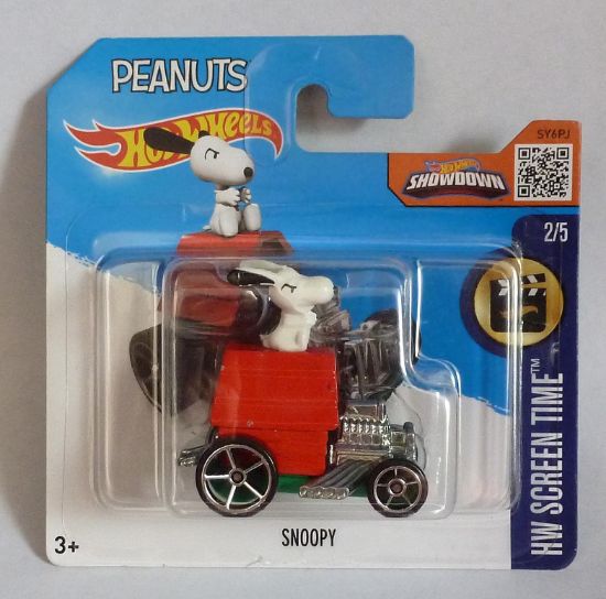 Picture of HotWheels "Peanuts" Snoopy "HW Screen Time" Short Card 