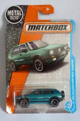 Picture of Matchbox MB4 '90 Volkswagen Golf Country Turquoise Long Card