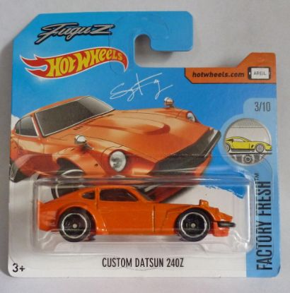 Picture of HotWheels Custom Datsun 240Z Orange "Factory Fresh" Short Card