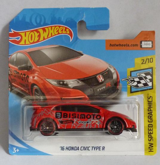 Picture of HotWheels '16 Honda Civic Type R Red "HW Speed Graphics" 2/10