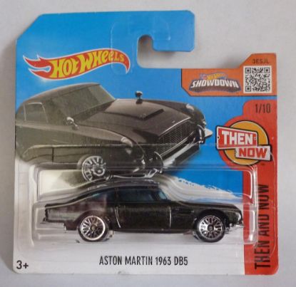 Picture of HotWheels Aston Martin DB5 Metallic Black "Then and Now" Short Card 1/10