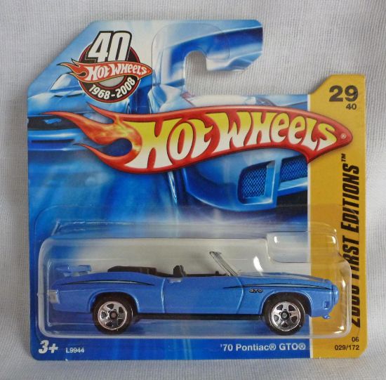 Picture of HotWheels '70 Pontiac GTO Blue 2008 First Editions