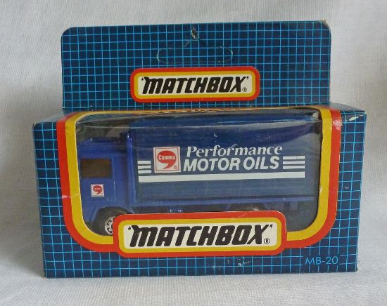Picture of Matchbox Dark Blue Box MB20 Volvo Container Truck "Comma Motor Oils"