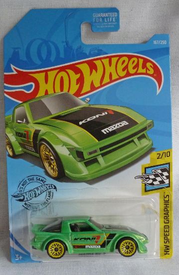 Picture of HotWheels Mazda RX-7 Green "HW Speed Graphics" 2/10