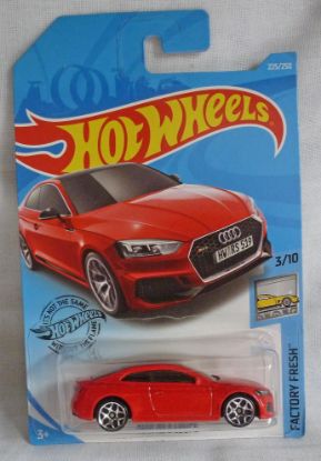 Picture of HotWheels Audi RS 5 Coupe Red "Factory Fresh" 3/10  Long Card