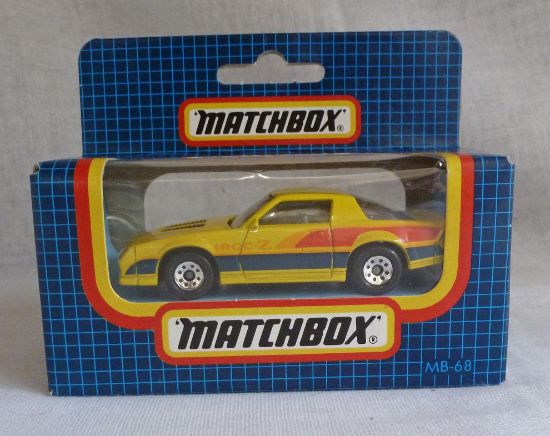 Picture of Matchbox Dark Blue Box MB68 Camaro Iroc-Z Yellow [B]