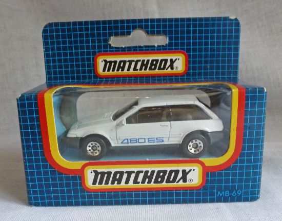 Picture of Matchbox Dark Blue Box MB69 Volvo 480ES without Bonnet Tampo