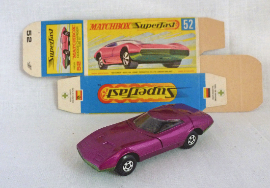 Picture of Matchbox Superfast MB52c Dodge Charger Purple with MINT UNFOLDED BOX!