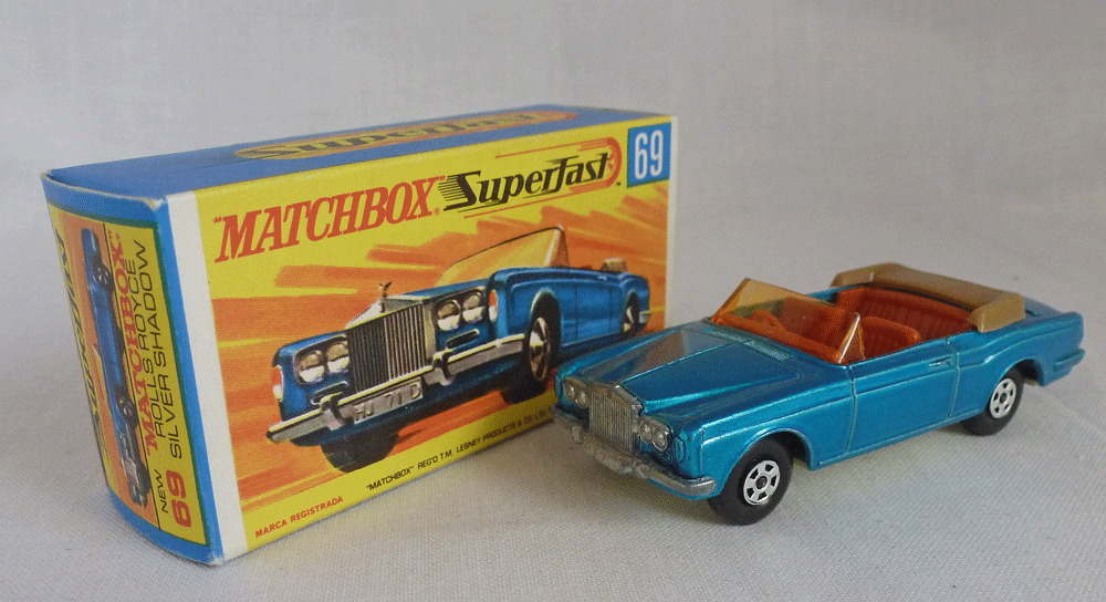 Your Store Matchbox Superfast Mb C Rolls Royce Silver Shadow Blue Vanilla Base