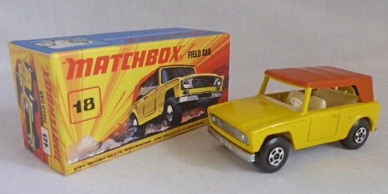 Picture of Matchbox Superfast MB18e Field Car Yellow with 5 Spoke Wheels i Box 