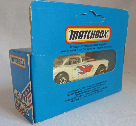 Rockertron Toys. Matchbox American Editions MB71 1962 Corvette