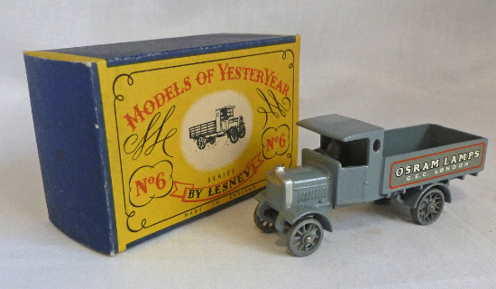 Picture of Matchbox Models of Yesteryear Y-6a AEC Y Type Lorry Dark Grey A Box
