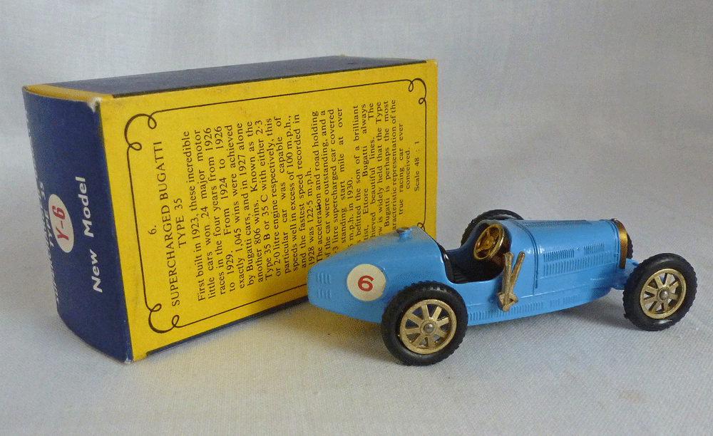 Rockertron Toys Matchbox Models Of Yesteryear Y 6b Supercharged Bugatti Blue C Box 5646