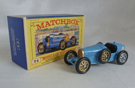 Picture of Matchbox Models of Yesteryear Y-6b Supercharged Bugatti Blue D3 Box