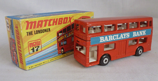 Picture of Matchbox Superfast MB17f Londoner Bus "Barclays Bank"