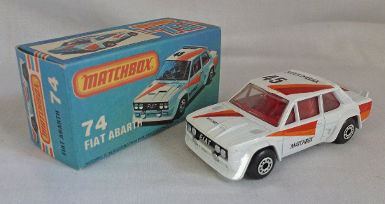 Picture of Matchbox Superfast MB74e Fiat Abarth with Red Interior