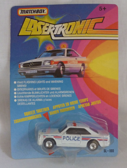 Picture of Matchbox Lasertronic MB43 AMG Mercedes White Police