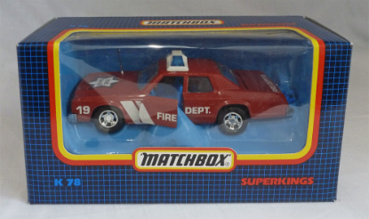 Picture of Matchbox SuperKings K-78 Plymouth Fire Chief Car