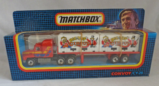 Picture of Matchbox Convoy CY28 Mack Container Truck "Big Top Circus" Red Cab 