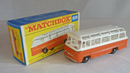 Picture of Matchbox Toys MB68b Mercedes Coach Orange F Box