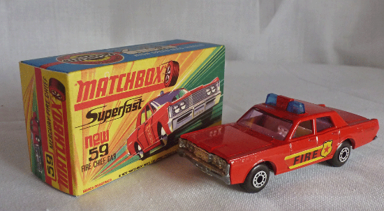 Picture of Matchbox Superfast MB59d Mercury Fire Chief Car with PURPLE Windows