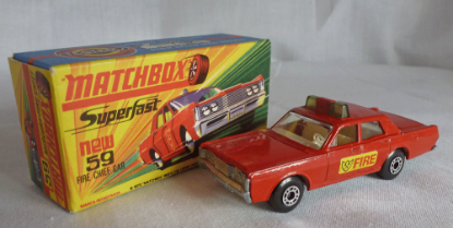 Picture of Matchbox Superfast MB59d Mercury Fire Chief Car GREEN Roof Lights