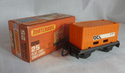 Picture of Matchbox Superfast MB25f Flat Car Container Orange OCL