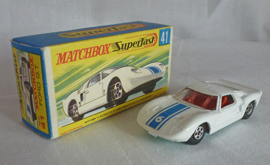 Picture of Matchbox Superfast MB41c Ford GT40 White Turquoise Base