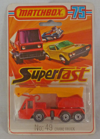 Picture of Matchbox Superfast MB49d Crane Truck RED with CLEAR Windows