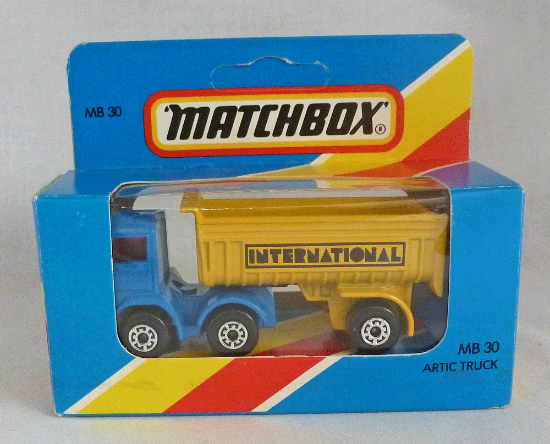 Picture of Lesney Matchbox Blue Box MB30f Articulated Truck Flat Blue with White Grille