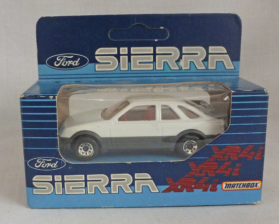 Picture of Matchbox MB55h Ford Sierra XR4i White with Silver Spoiler Promo Box