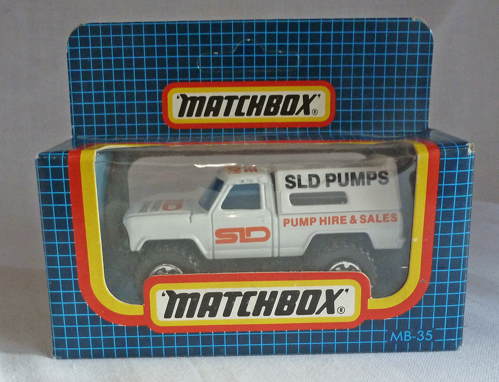 Matchbox Dark Blue Box MB35 Pick Up Camper 